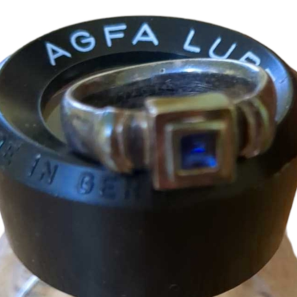 Vintage Men's Artisan Sterling Silver Ring, James Avery Style, Deep Blue Stone - Picture 3 of 13